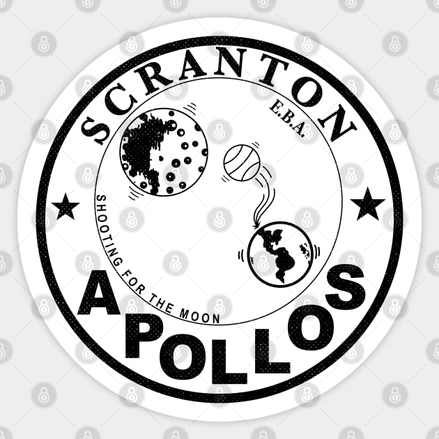 Defunct Scranton Apollos Basketball 1970 Sticker by LocalZonly